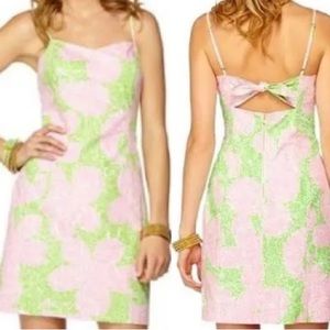 Lilly Pulitzer Limeade Cheat Ya Mccallum Dress size 2 pink green